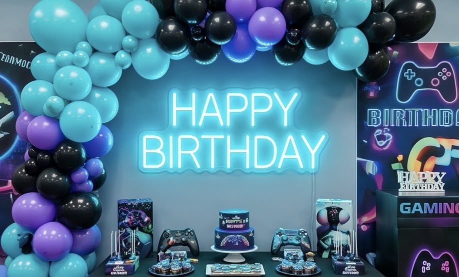Gaming night party setup by Dekan Events